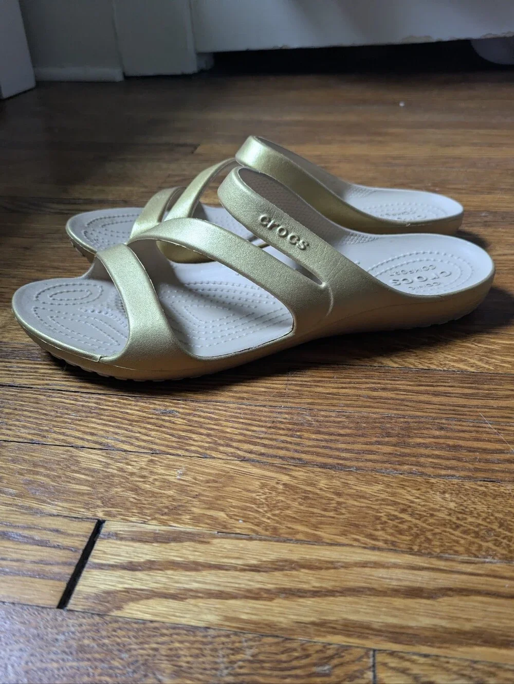 Gold Slide Sandals - Picture 3 of 6